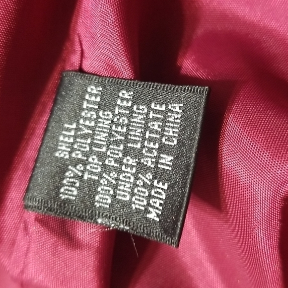 Adrianna Papell Red Wine Black Sheer Embroidered Full Pleated Skirt Sz 4 - Picture 10 of 10